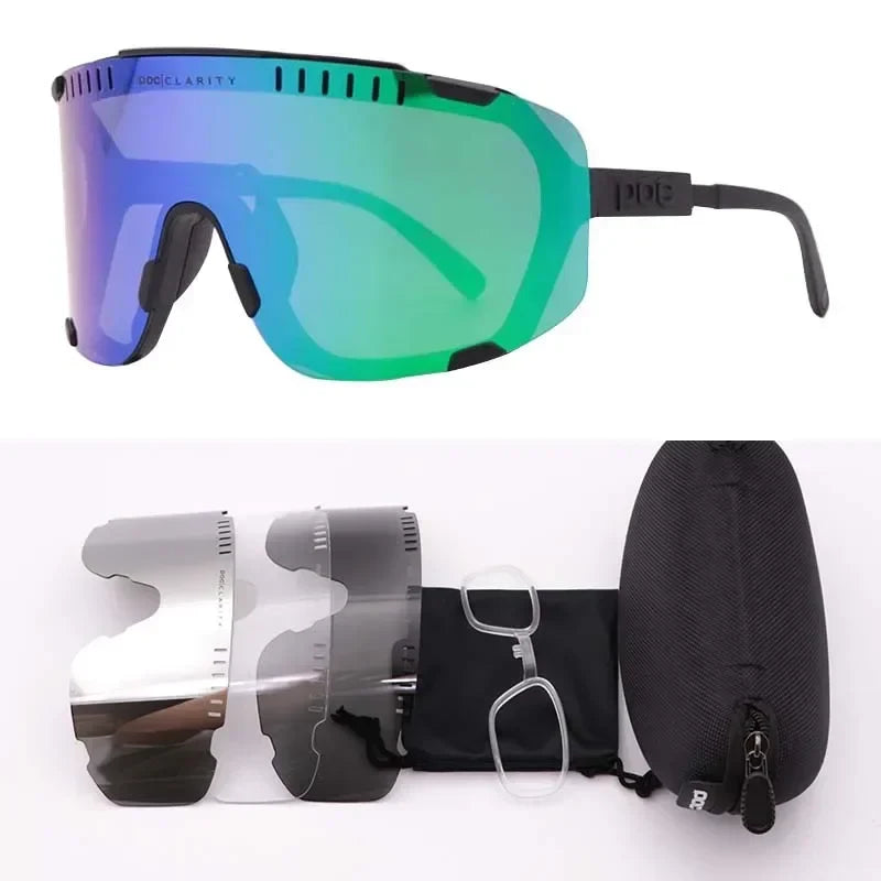 2026 POC Devour Cycling Glasses - MTB/Road Bike Windproof Goggles w/Prescription Insert, UV400 Sport Eyewear