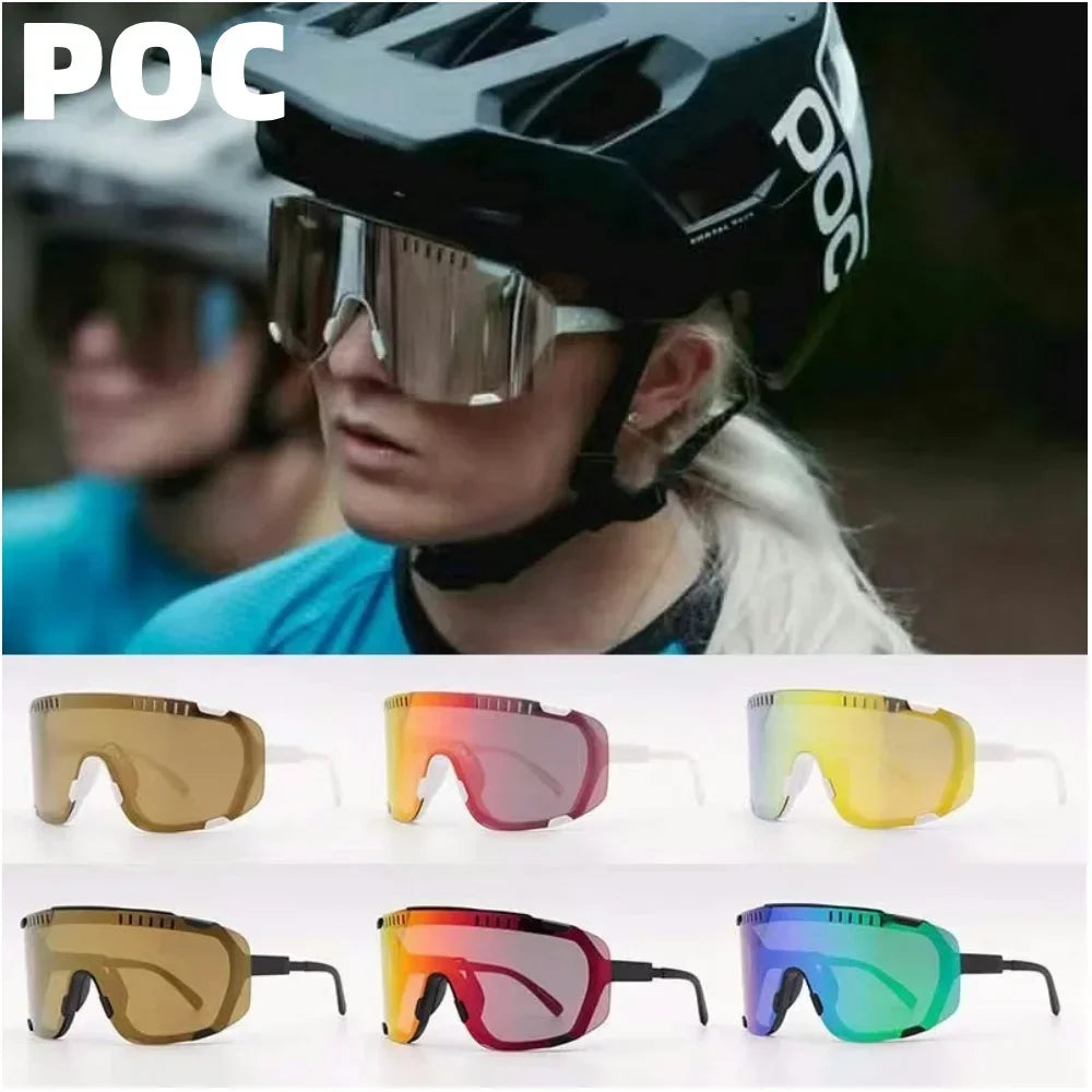 2026 POC Devour Cycling Glasses - MTB/Road Bike Windproof Goggles w/Prescription Insert, UV400 Sport Eyewear