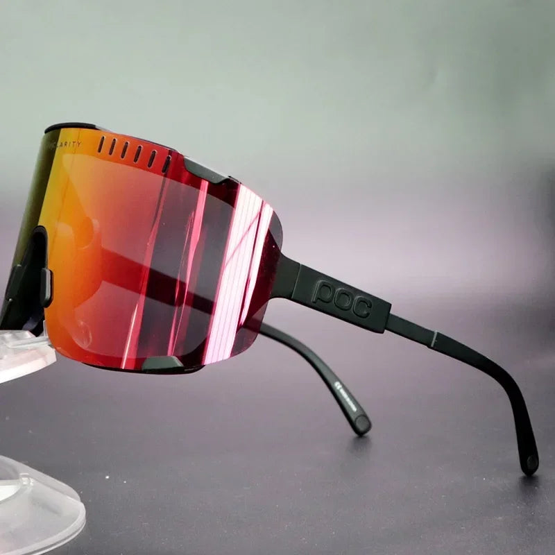 2026 POC Devour Cycling Glasses - MTB/Road Bike Windproof Goggles w/Prescription Insert, UV400 Sport Eyewear
